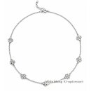 Silber Halskette 925 mit sieben Kleeblättern –...