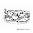 Damenring Silber 925 rhodiniert mit Zirkonia –...