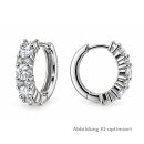 Creolen Silber 925 rhodiniert mit funkelnden Zirkonia...