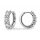 Creolen Silber 925 rhodiniert mit funkelnden Zirkonia – 14 × 3 mm