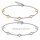 Damen-Armband mit rautenförmigen Elementen – 925 Sterling Silber, 16,5+2 cm