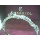 Charriol Edelstahlarmreif, Schlange 925 Silber, schwarze Diamanten - 04231178-1
