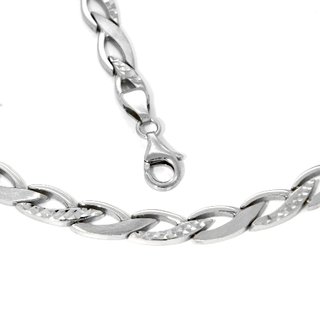 Halskette Silber Collier mit funkelndem Brillantschliff Länge 50cm