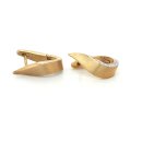 Creolen mit Brillanten echt Gold 585 matt 16x4,5mm