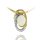 Anhänger mit Opal und Diamanten, zweifarbig gelb/weiß Gold 333, ohne Kette