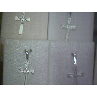 Kreuzanhänger,925 Silber, diamantiert