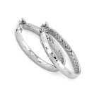 Creolen mit Brillantschliff, Silber