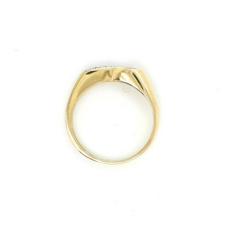 Damenring bicolor mit Rubin und Diamant echt Gold 585 Glanz Ringweite 53