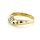 Damenring bicolor mit Rubin Smaragd Safir und Diamanten echt Gold 333 Ringweite 53