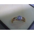 Brillantring Solitär Ring Verlobungsring bicolor mit 1 Diamant 0,20ct. echt Gold 585 Ringweite 56