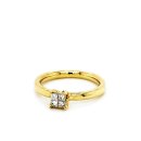 Diamantring Verlobungsring mit 4 Diamanten echt Gold 585 Glanz Ringweite 56