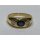 Damenring mit Saphir und 2 Brillanten zus. 0,33 ct, 750 Gold,poliert,Ringweite 57