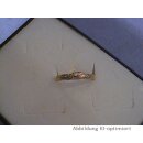 Damenring 585 Gold ,1 Diamant zu 0,015ct ,poliert, Ringweite 53