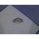Damenring mit Diamant, 585 Gelbgold, poliert, Ringweite 55
