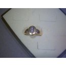Damenring mit 3x Diamant echt Gold 585 mattiert/poliert Ringweite 54
