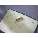 Damenring Goldring mit 1 Diamant echt 585 Gold poliert, Ringweite 57