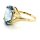 Damenring mit großem hellblauen Stein, 8kt Gold 333 Ringweite 56
